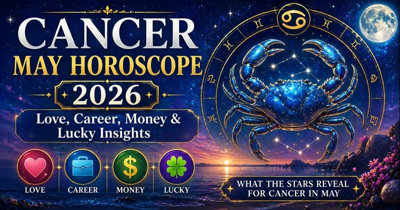 Cancer May Horoscope 2026 – Love, Career, Money & Lucky Predictions