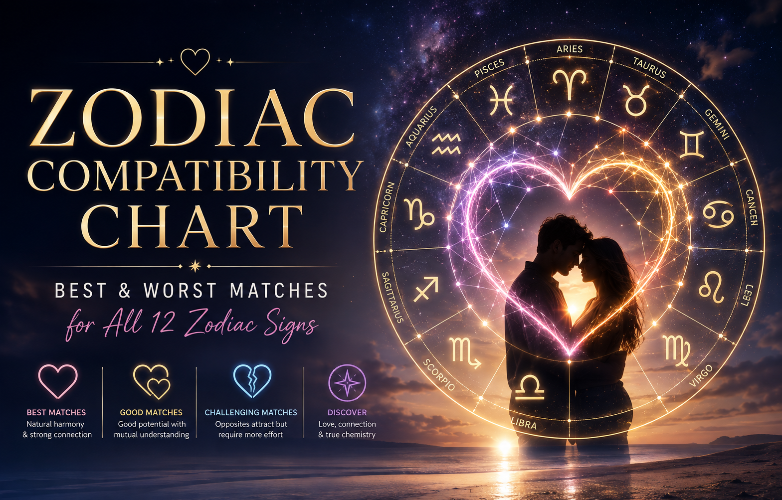 Zodiac Compatibility Chart: Best and Worst Matches for All 12 Signs
