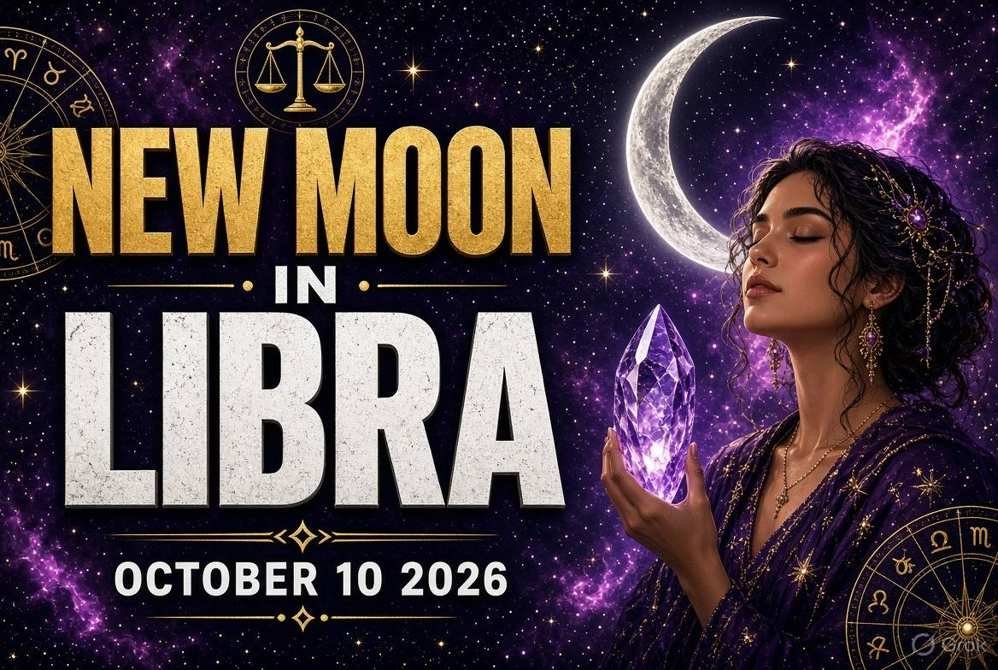 YouTube style New Moon in Libra October 10 2026 thumbnail