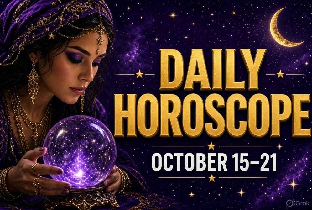 YouTube style October 15 to 21 2026 daily horoscope thumbnail